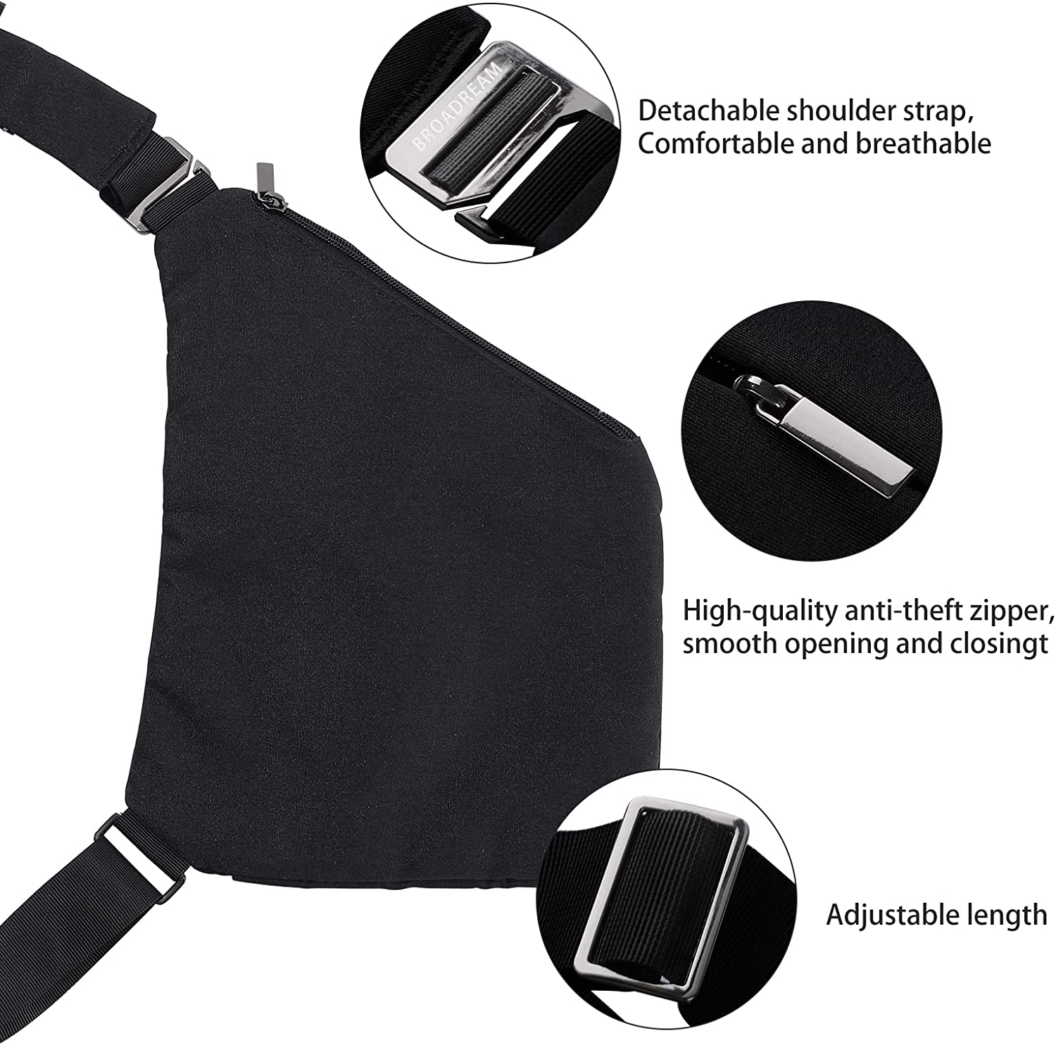 VADOO Sling Bag - Anti-theft Crossbody Shoulder Bag for Men and Women - Image 3
